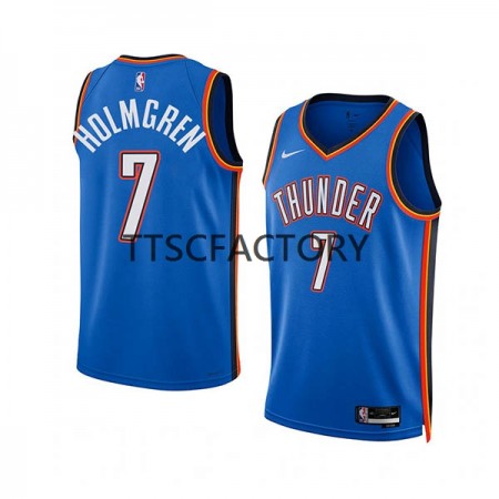 Dres Oklahoma City Thunder Chet Holmgren 7 Nike 2022-23 Icon Edition Plava Swingman - Muške